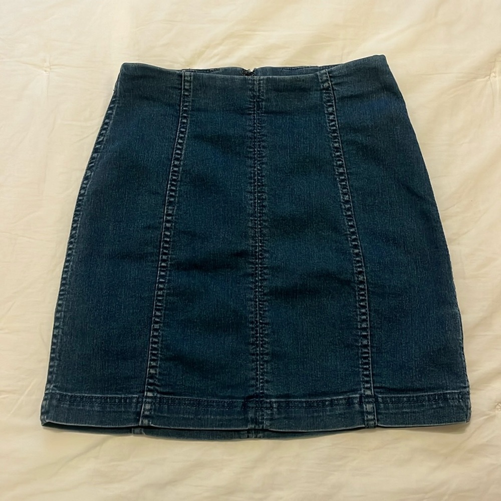 Free People Denim Miniskirt